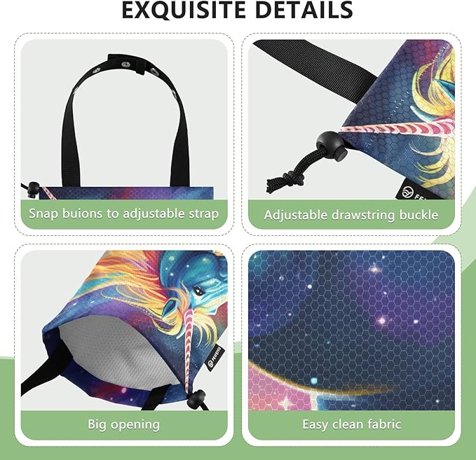 ALAZA Hanging Car Trash Bags Garbage Bag Trash Can for Back Seat Small Unicorn Galaxy 1 Washable Storage Bag Retractable 2 Pack