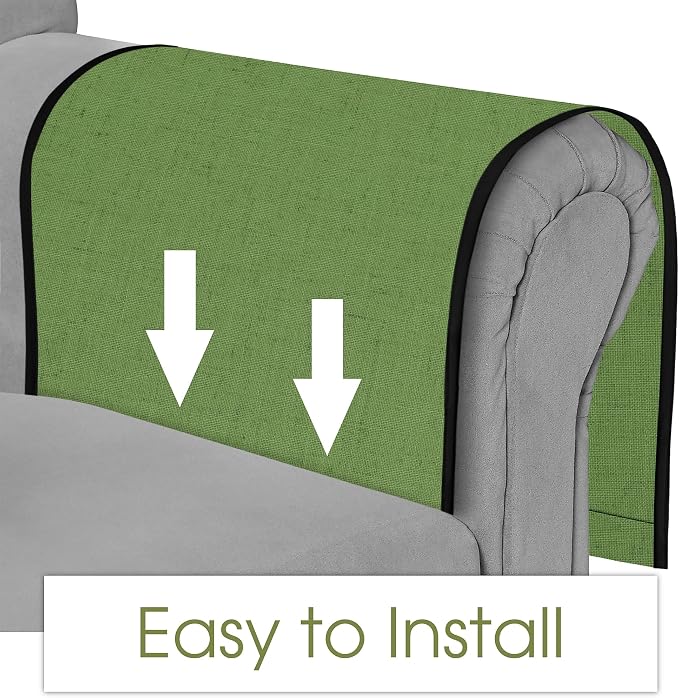Joywell Armrest Organizer Remote Holder for Recliner Armchair Caddy Couch Sofa Arm Chair Caddie with 6 Pocket Storage for Magazine, iPad, Phone, Piquant Green