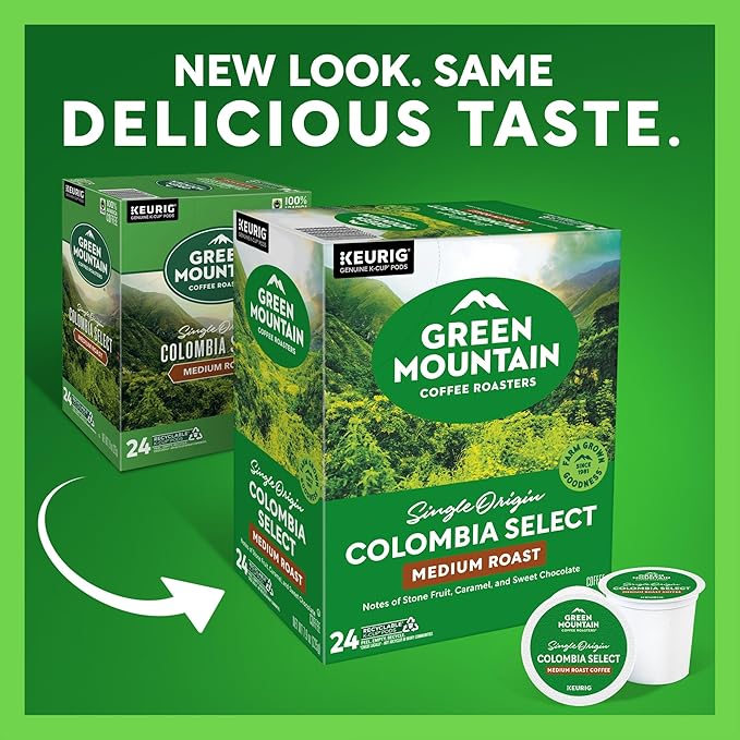 Green Mountain Coffee Roasters Colombia Select Coffee, Keurig Single-Serve K-Cup Pods, Medium Roast Coffee, 96 Count
