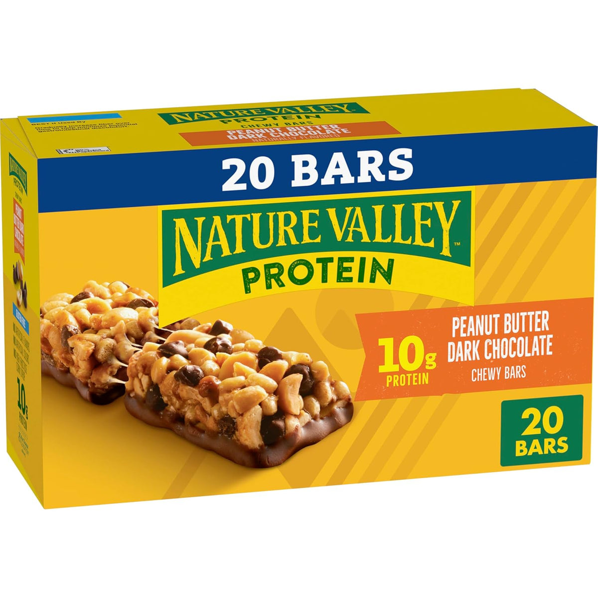 Nature Valley Protein Chewy Snack Bars, Peanut Butter Dark Chocolate, 20 Bars, 28.4 oz