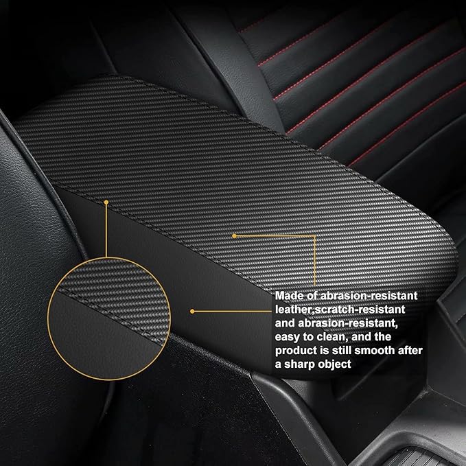 AOMSAZTO Console Covers for 2023 2024 Honda CRV Middle Armrest Covers for Honda CRV Leather Black