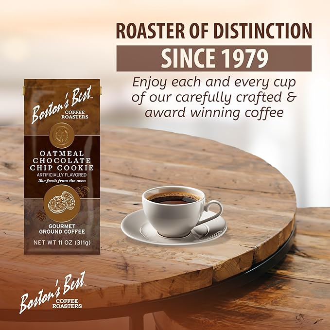 Boston’s Best - Oatmeal Chocolate Chip Flavored Coffee, Delicious Gourmet Premium Ground Coffee, 11 oz. / 311 g Bag