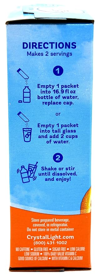Crystal Light On The Go Sunrise Classic Orange Drink Mix - 10 Count (Pack of 1)