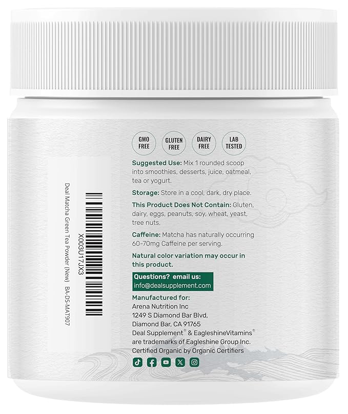 Organic Matcha Green Tea Powder, 2 lb (907g) | First Harvest, Culinary Grade | Japanese Sourced Cafe Mix | Zero Sugar, Keto Friendly, Non-GMO, Vegetarian
