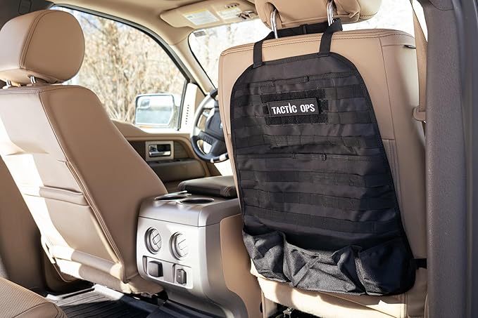 Tactical Car Seat Organizer - Car and Truck Molle Pouches and Storage -Vehicle Organizer - Muti-Pocket Seat Storage Bag