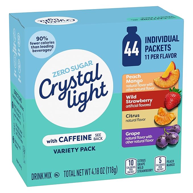 Crystal Light Energizing Variety Pack, 44 ct On-the-Go Packets