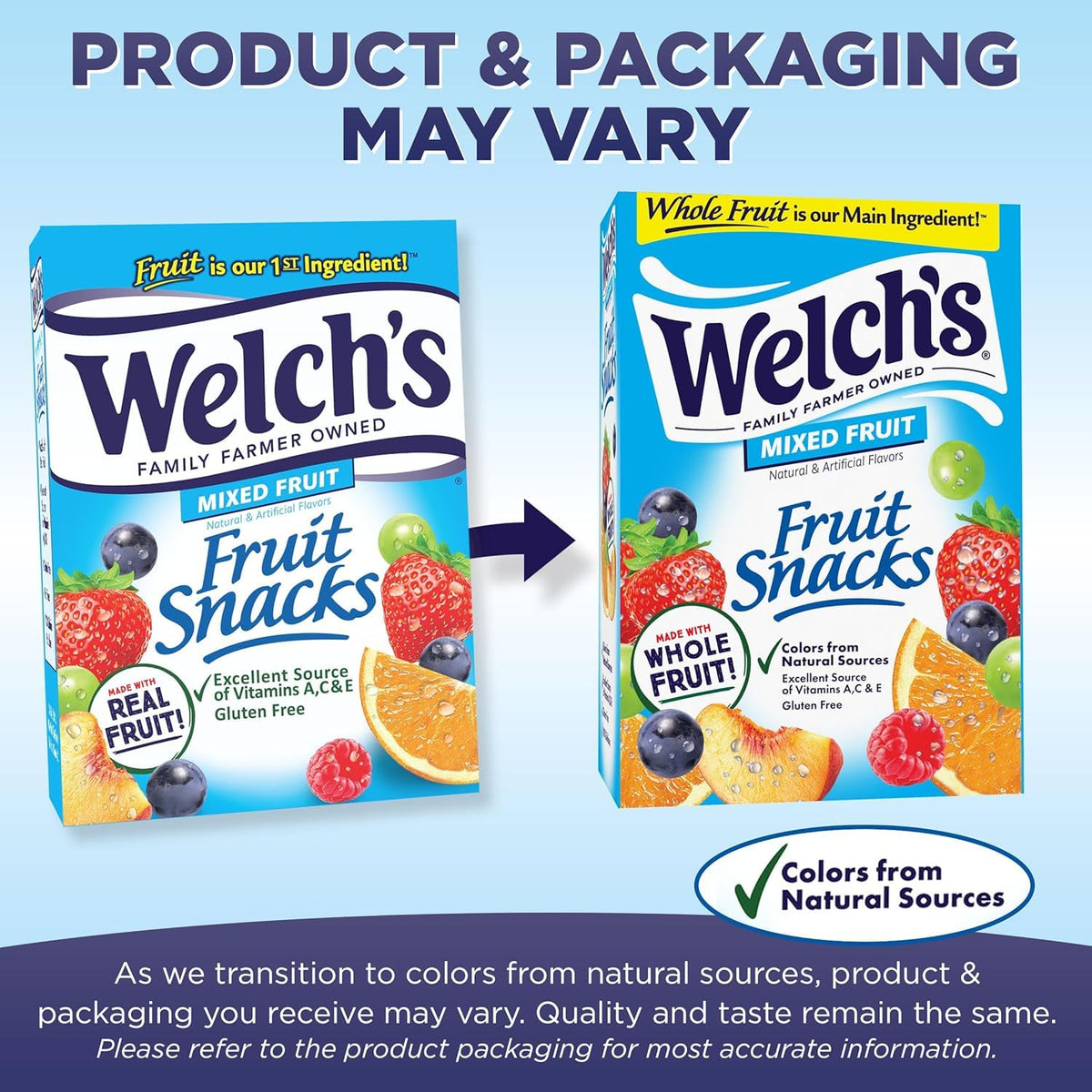 Welch's Fruit Snacks, Mixed Fruit, Bulk Pack, Individual Single Serve Bags, 0.8 oz (Pack of 40)
