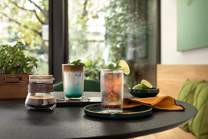 De'Longhi Double wall Cold Brew Glass Large, (10.1fl oz/300ml) Set of 2