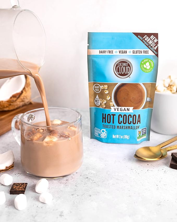 Coconut Cloud: Vegan, Natural, Delicious, Creamy Chocolate | Made in Colorado from Premium Milk Powder (Non-GMO, Gluten Free), Toasted Marshmallow Cocoa, 7 oz