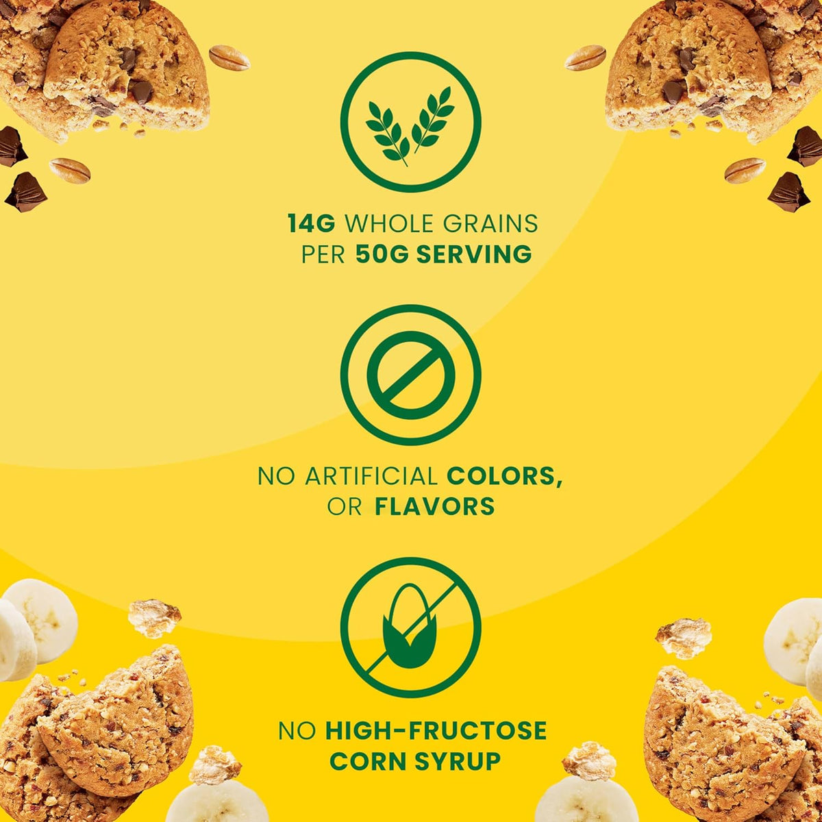 belVita Soft Baked Breakfast Bars Variety Pack, Banana Bread and Oats & Chocolate, 3 Boxes of 5 Packs (1 Biscuit Per Pack)