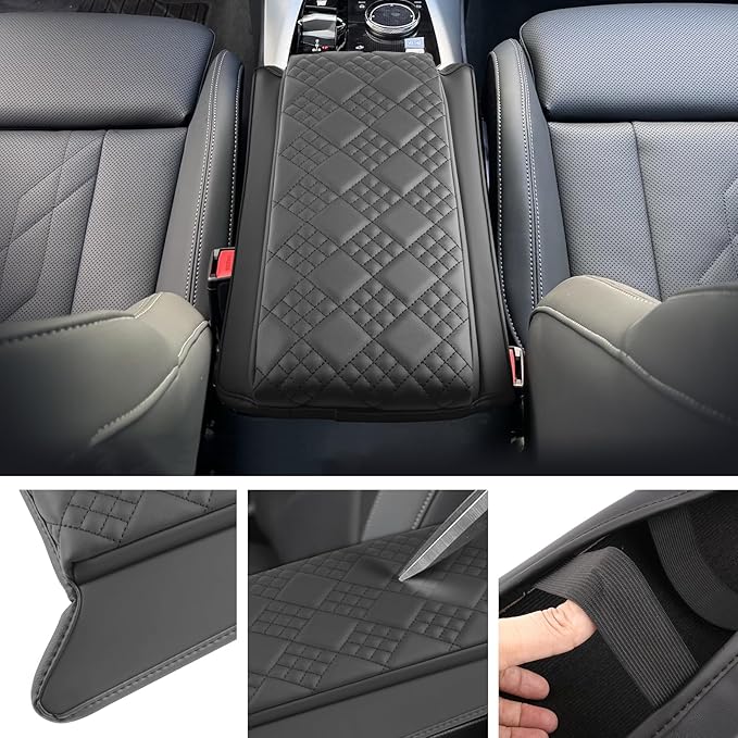 SXCY for 2025 2026 BMW X3 Armrest Cover Pad for 2025 2026 BMW X3 (30 / M50 xDrive) Accessories 2025 2026 X3 Center Console Cover 2025 2026 X3 Middle Console Cover Add Soft Cotton Cushion (Added-Pad)