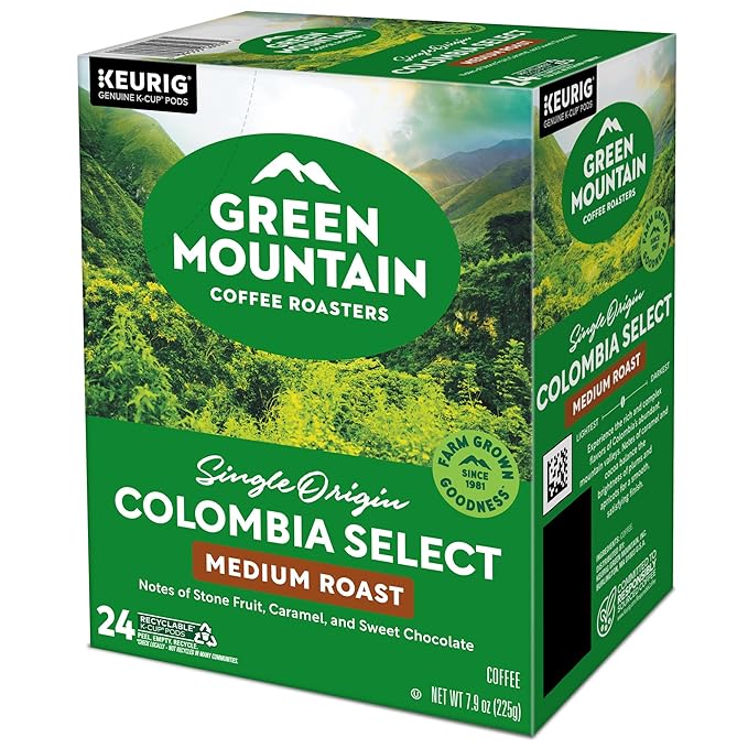 Green Mountain Coffee Roasters Colombia Select Coffee, Keurig Single-Serve K-Cup Pods, Medium Roast Coffee, 96 Count