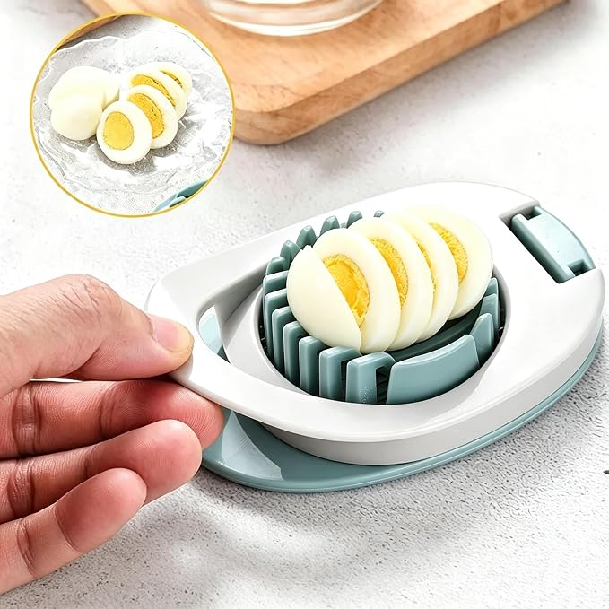 Stainless Steel Egg Slicer and Dicer | Hard Boiled Egg Cutter, Steel Wire, Multi-Fruit Slicer, For Strawberry Kiwi Soft Fruits