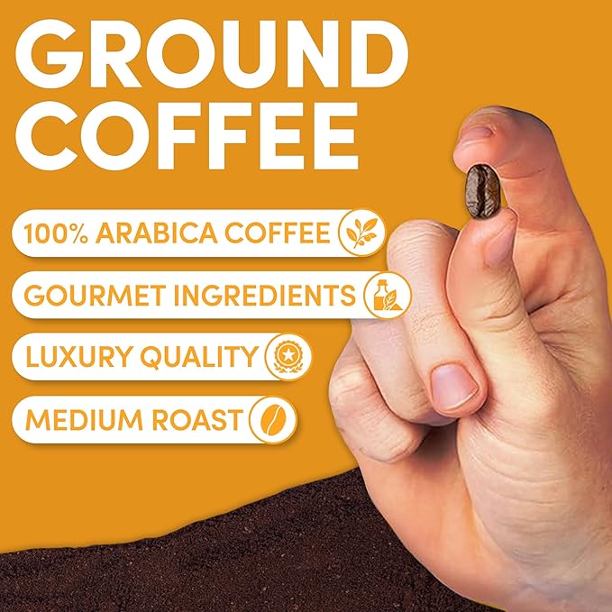 Southern Pecan Ground Coffee | Pecan Flavored Coffee Medium Roast | Rich Nutty Gourmet Flavored | Specialty Grade | 12 oz