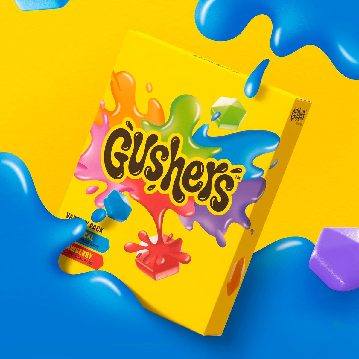 Gushers Fruit Flavored Snacks, Tropical and Strawberry Flavors, Family Pack, 20 Ct, 16 oz
