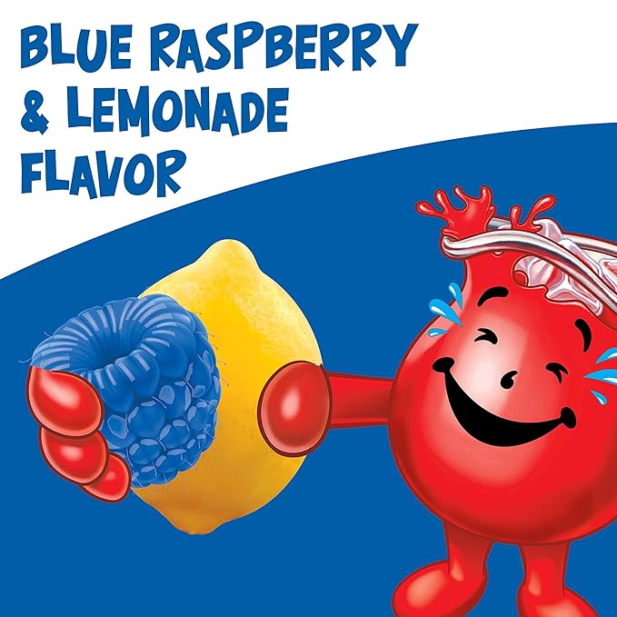 Kool-Aid Caffeine Free Blue Raspberry Lemonade Sweetened Powdered Drink Mix 1 Count 20 oz Canister
