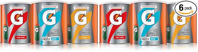 Gatorade Thirst Quencher 51Oz Powder Variety Pack,(Pack of 6)