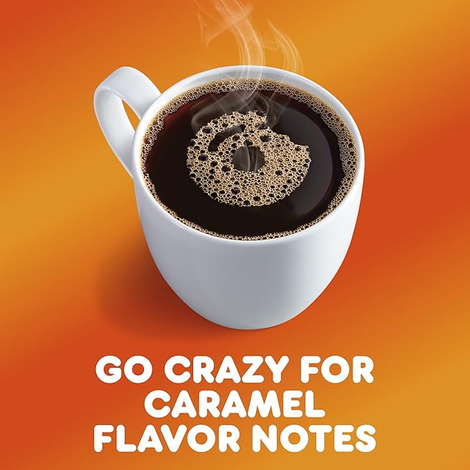 Dunkin' Caramel Me Crazy Flavored Ground Coffee,11 Ounces,(Pack of 2)