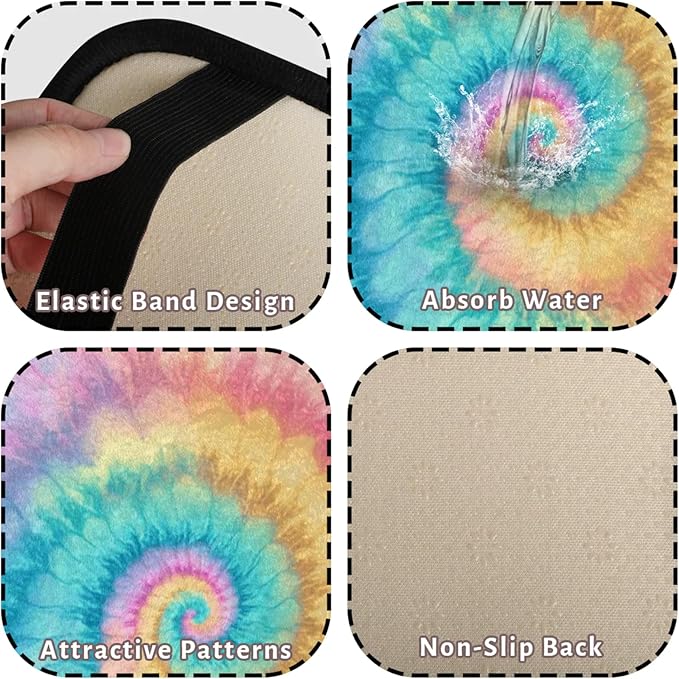 Pink Purple Tie Dye Center Console Cover Pad Car Spiral Blue Orange Armrest Box Mat Truck Comfort Memory Foam Arm Rest Cushion Car Accessories Universal Fit 13x8 Inch