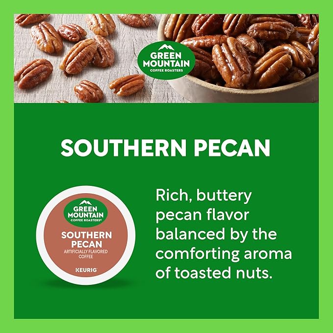 Green Mountain Coffee Roasters Southern Pecan Keurig Single-Serve K-Cup pods, Light Roast Coffee, 96 Count