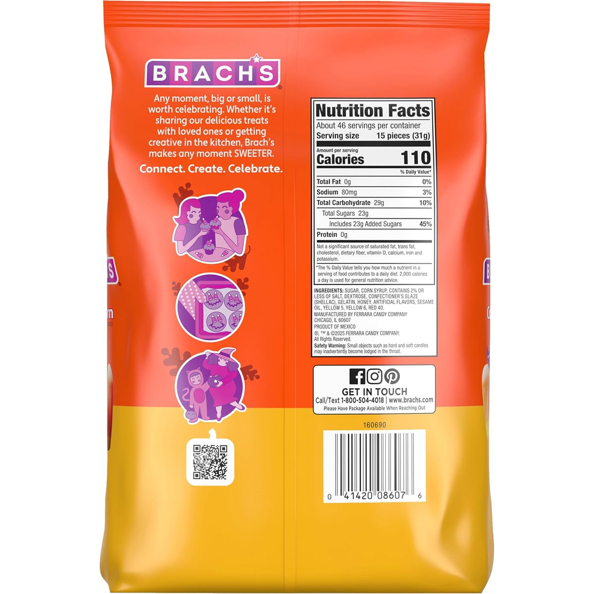 Brach's Classic Candy Corn, Classic Treats, 50 Ounce Bag