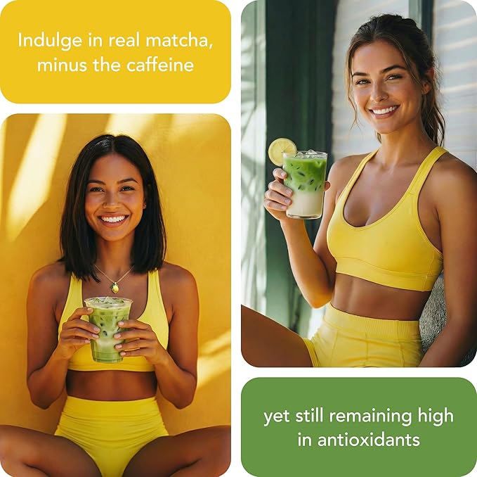 Caff Off Lemon Flavored Decaf Matcha Green Tea Powder From Japan – 1.06 oz / 30 g – Ceremonial Grade & Sugar-Free – No Fillers or Milk Powders – Naturally Decaffeinated Without Chemicals – Tested for Heavy Metals – First Harvest, Shade-Grown & Caffeine...