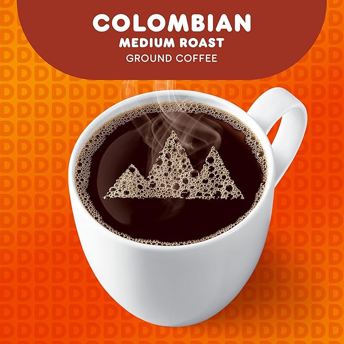 Dunkin' 100% Colombian Medium Roast Ground Coffee, 11 Ounces