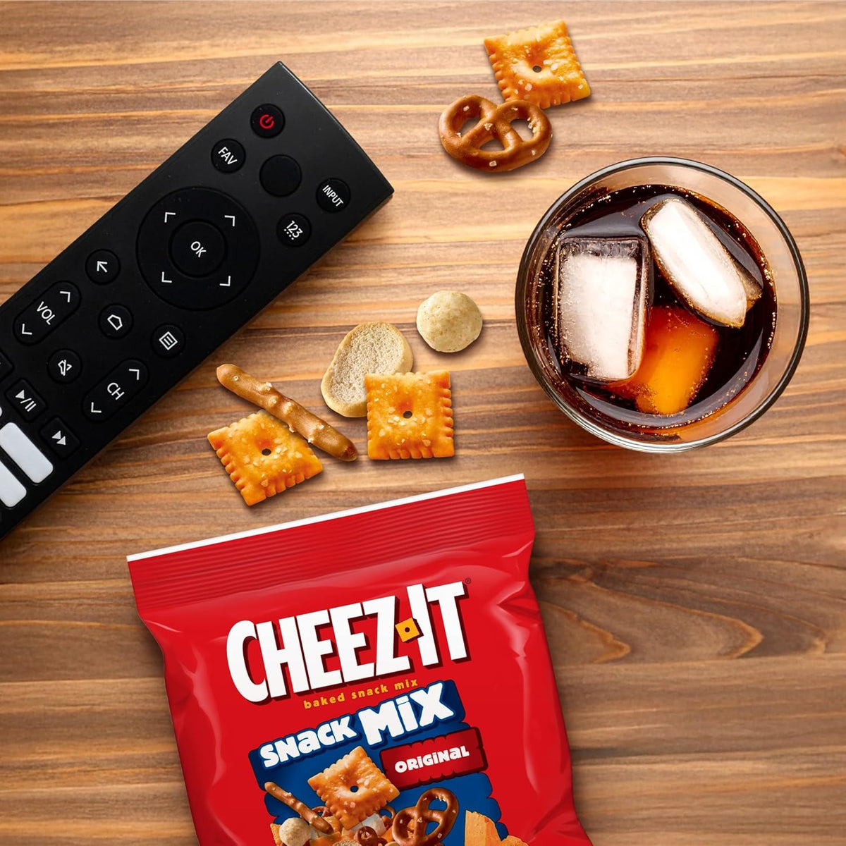 Cheez-It Snack Mix, Office and Kids Snacks, Classic, 9oz Box (12 Packs)