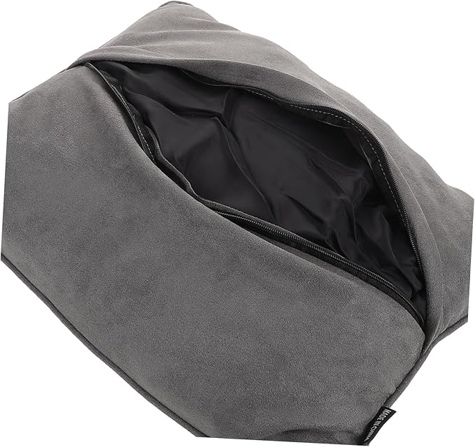 Ergonomic Car Seat Cushion Lumbar Pillow for Driving Seat Back Support Pp Cotton Lumbar Pillow Grey