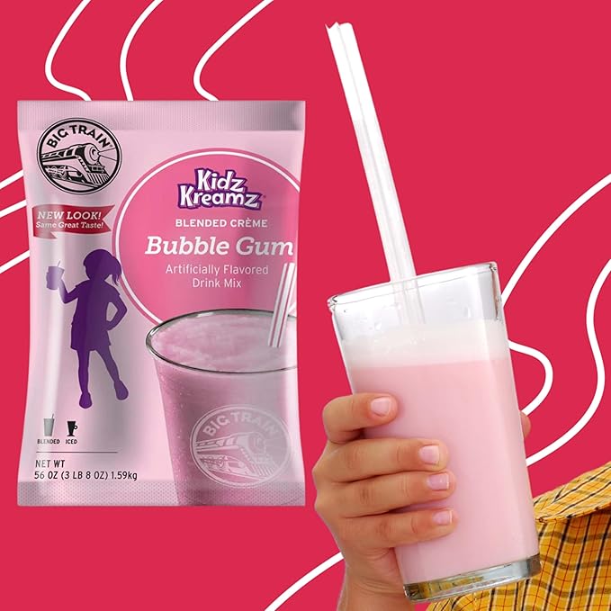 Big Train Kidz Kreamz Bubble Gum Blended Beverage Mix, 3.5 Pound (Pack of 1)