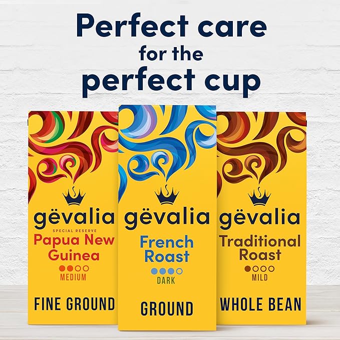 Gevalia French Roast Dark Roast Ground Coffee, 12 oz Bag