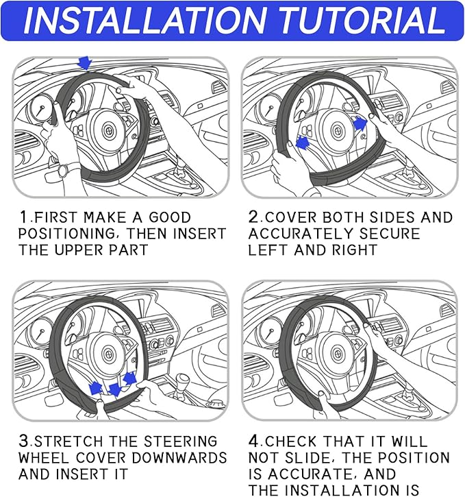 Car Steering Wheel Cover, Silicone Non-Slip Steering Wheel Protector, 13/14/15/16 inch Ultra Thin Steering Wheel Protective Covers for Women Men, Universal Vehicle Accessoriess (Purple)
