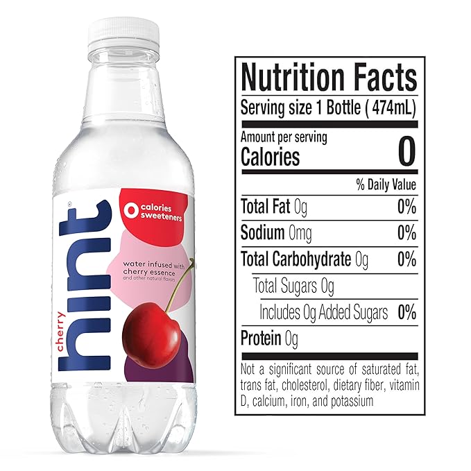 Hint Bottled Water, 4-Flavor Purple Variety Pack - Purified Water Beverages with Zero Calories, Natural Flavors, and Sugar Free - 16 Fl Oz (Pack of 12)