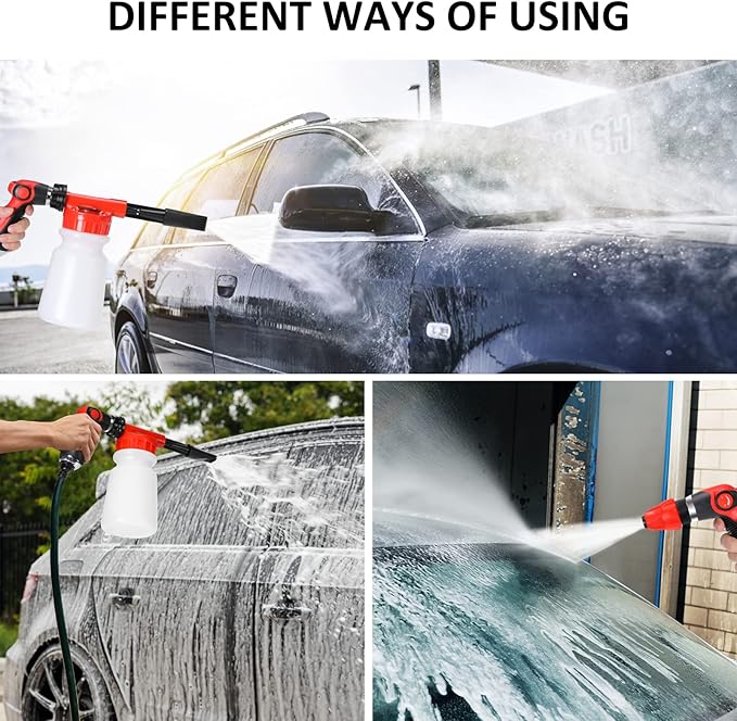 AUTODECO 33Pcs Car Wash Detailing Kit Cleaning Kits with Foam Gun Sprayer Brush Large Wash Mitt Towels Complete Interior Exterior Car Washing Supply Set Blue