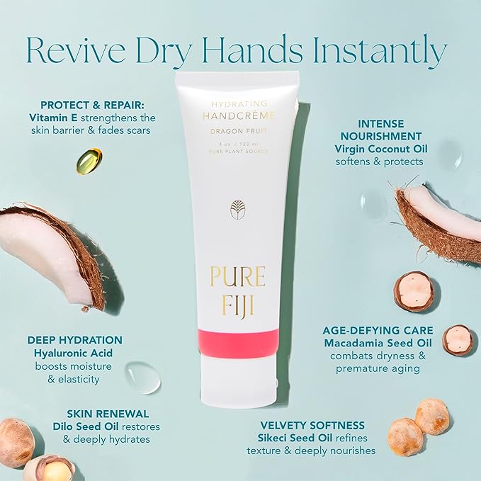 PURE FIJI Hydrating Hand Crème, Dragon Fruit (4 oz/120ml)
