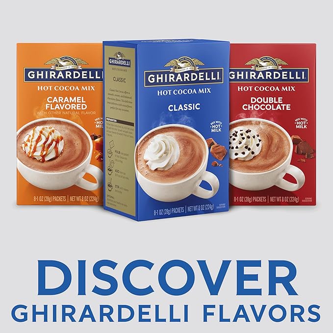 GHIRARDELLI Classic Hot Cocoa Mix, 8-oz Carton (8 Cartons)