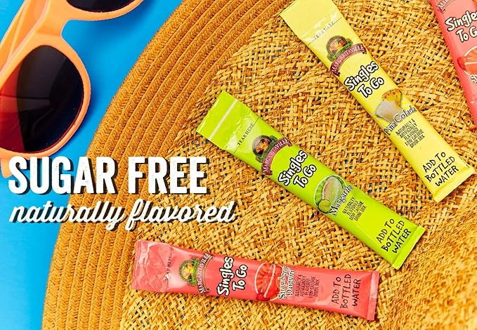 Margaritaville Singles To Go Drink Mix, Non-Alcoholic Powder Sticks (Pina Colada)