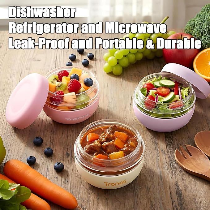 Tronco 32 oz Glass Food Storage & Lunch Bowl Containers with Airtight Lids | Leakproof Meal Prep Container with Silicone Sleeve, Microwave & Dishwasher Safe, Soup & Stew, Office Lunch, BPA-Free, 1 Pack
