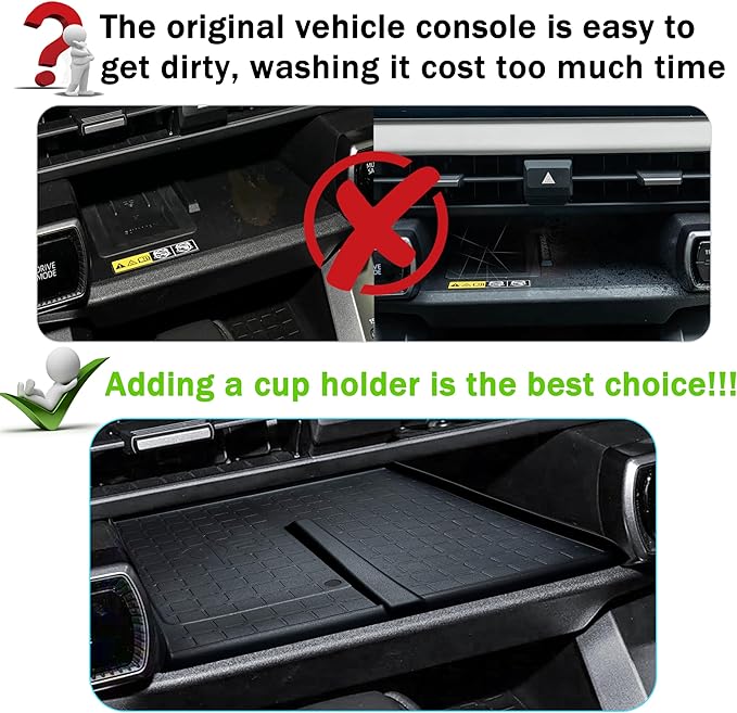 Wireless Charging Protective Mat for Toyota RAV4 2026 Accessories Silicone Center Console Wireless Charging Anti-Slip Cover Pad Heat Insulation Waterproof Easy to Clean Black for RAV4