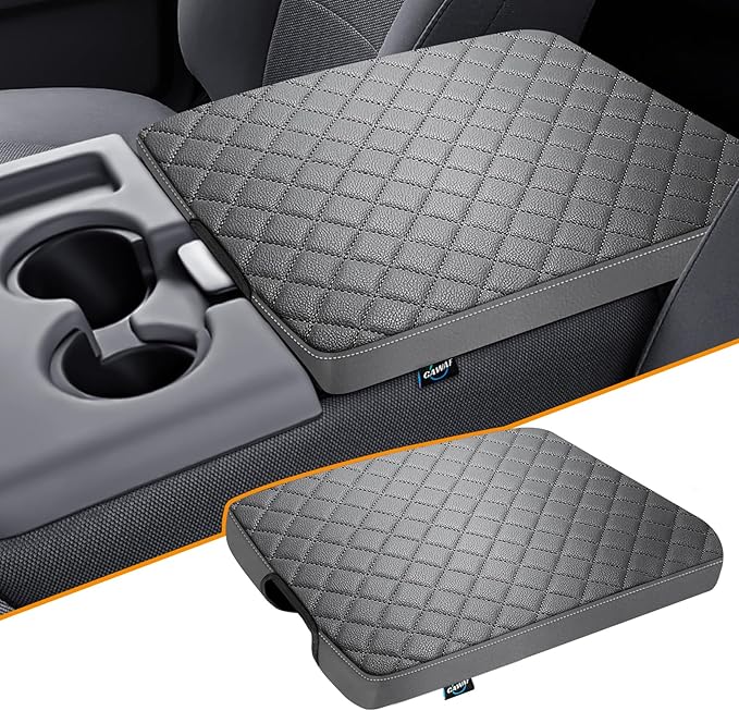 Center Console Cover Fit for 2011-2016 Ford F250 F350 F450 Super Duty 2011-2014 F150 with Jump Seat, Armrest Cover Center Console Cushion, Customized Accessories Gray (Only Jump Seat)