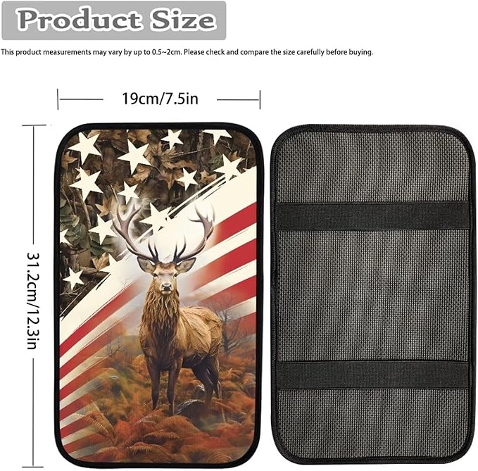Biyejit Car Center Console Armrest Cushion Cover Pad Car Interior Decor Accessories Universal Fit for Sedan, Truck, SUV