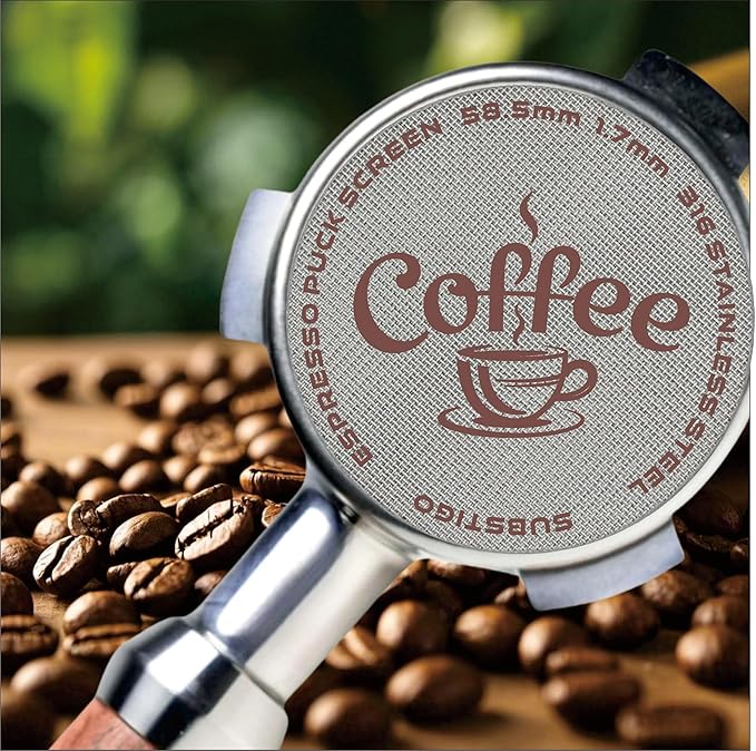 58 mm Espresso Puck Screen for Breville Dual Boiler Portafilter Espresso Filter Screen 58.5mm Puck Screen for GAGGIA Espresso Puck Screen Machine Filter 1.7mm Thickness 316 Stainless Steel 2 Packs