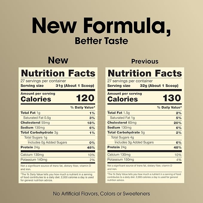 Optimum Nutrition Gold Standard 100% Whey Naturally Flavored Protein Powder, Vanilla, 1.9 Pound (Packaging May Vary)