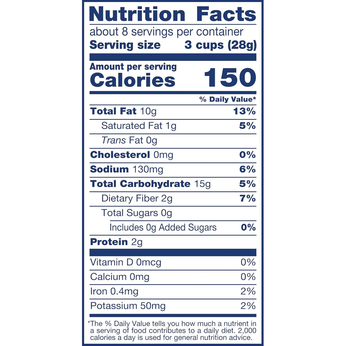 SkinnyPop Original Whole Grain Popcorn 8oz Family Size Bag Dairy-Free Snack