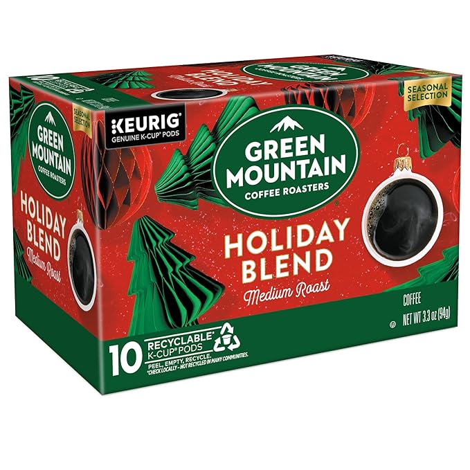 Green Mountain Coffee Roasters K-Cups, Holiday Blend, 10 Count