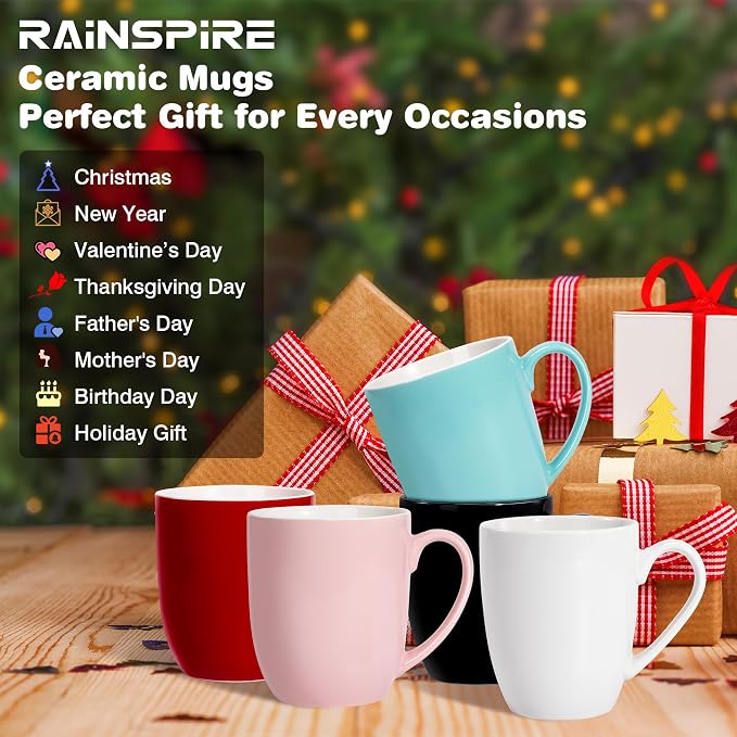 Urbanstrive 16 oz Large Coffee Mug with Handle Tea Cup Novelty Coffee Cup Idea Gift for Men Women Office Work (Orange)