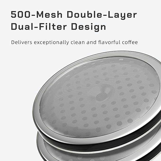 Iced Coffee Cold Brew Drip Maker, 300ml/10oz Cold Brew Coffee Maker with 2 Filter Ice Coffee Machine for Home