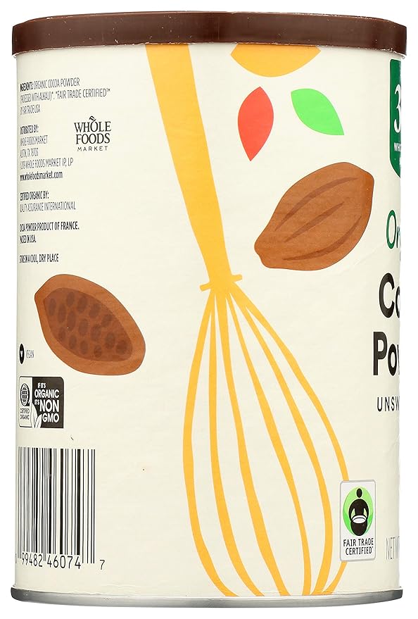 365 by Whole Foods Market, Organic Cocoa Powder, Unsweetened, 8 Ounce