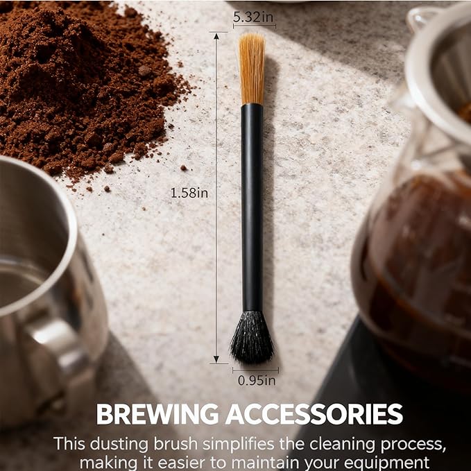 Coffee Grinder Cleaning Brush - Dusting Espresso Brush Accessories Cleaner Barista Brush Machine Cleaning Brush, Cleaner for Bean Grain Coffee Tool Barista Home Kitchen (Small-A)