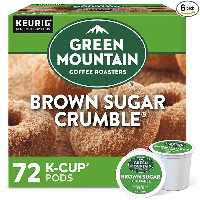 Green Mountain Coffee Roasters Brown Sugar Crumble Keurig Single-Serve K-Cup pods, Medium Roast Coffee, 72 Count